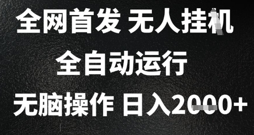 2025首发无人挂G项目，日入2k+，全自动运行，无脑操作，长期稳定 小白可玩【揭秘】-秀人资源网
