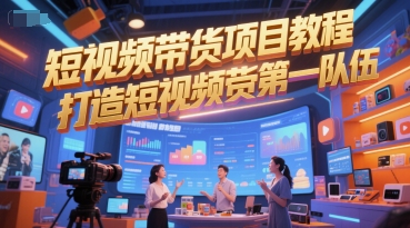 短视频带货项目教程，打造短视频带货第一队伍-秀人资源网