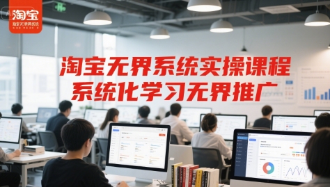 淘宝无界系统实操课程，系统化学习无界推广-秀人资源网