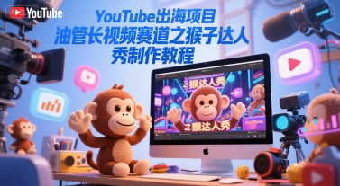 YouTube出海项目，油管长视频赛道之猴子达人秀制作教程-秀人资源网