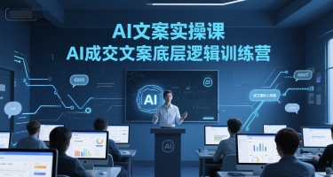 AI文案实操课，AI成交文案底层逻辑训练营-秀人资源网