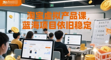淘宝虚拟产品课，蓝海项目依旧稳定-秀人资源网