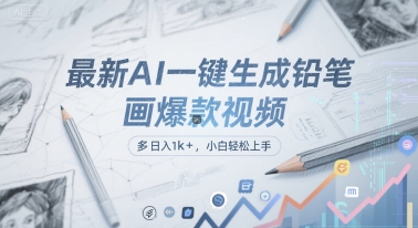 最新AI一键生成铅笔画爆款视频，多平台分发，日 入1k+，小白轻松上手【揭秘】-秀人资源网