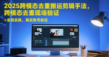 2025跨模态去重搬运剪辑手法，跨模态去重现场验证 +全程实操，真实账号验证-秀人资源网