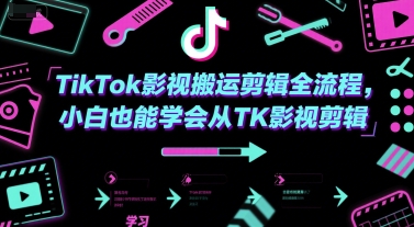 TikTok影视搬运剪辑全流程，小白也能学会从TK影视剪辑-秀人资源网