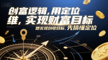 创富逻辑，用定位思维实现财富目标，想实现创收目标，先搞懂定位-秀人资源网