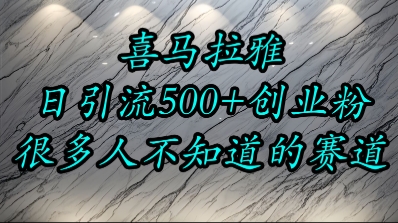 喜马拉雅，小而精的流量赛道，日进500+精准创业粉-秀人资源网