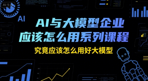 AI与大模型企业应该怎么用系列课程，究竟应该怎么用好大模型-秀人资源网