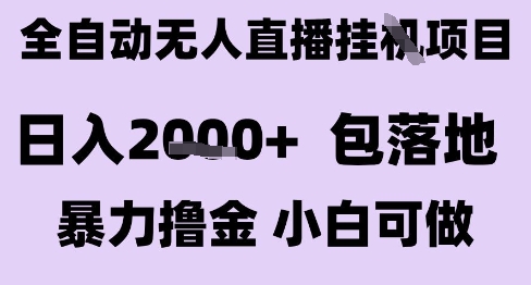 最新全自动抖音无人直播挂G项目，日入2k+ 包落地暴力撸金，小白可做【揭秘】-整合资源网