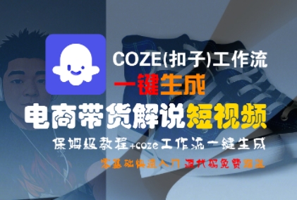COZE(扣子)工作流一键生成电商带货解说短视频，保姆级教程，0基础快手入门-整合资源网