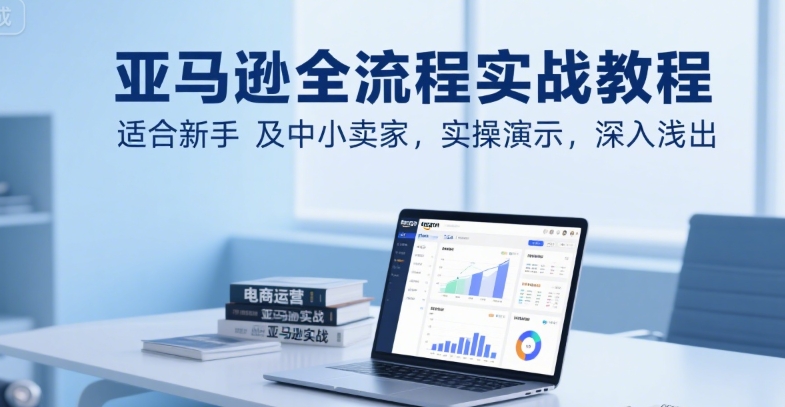 亚马逊全流程实战教程，适合新手及中小卖家，实操演示，深入浅出-整合资源网