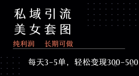 私域卖套图每天3-5单   每单利润99-2张+-整合资源网