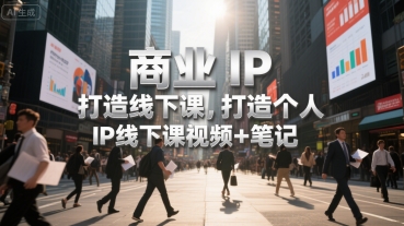商业IP打造线下课，打造个人 IP线下课视频+笔记-整合资源网