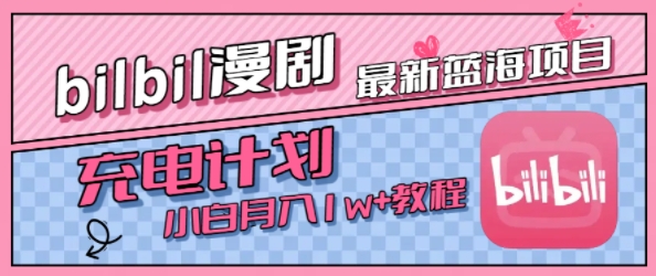 最新蓝海项目，B站充电计划，小白也能月入1w+-整合资源网