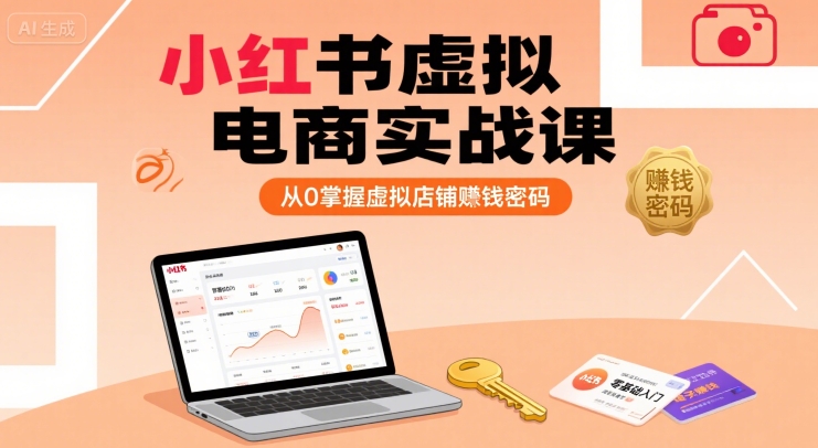 小红书虚拟电商实战课，从0掌握虚拟店铺賺钱密码-整合资源网