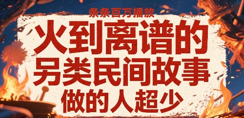 火到离谱的另类民间故事，条条百W播放，做的人超少-整合资源网