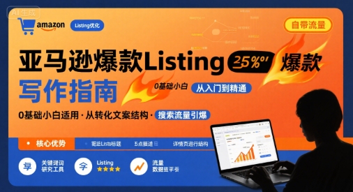 亚马逊爆款Listing写作方法，亚马逊0基础小白也能写爆款自带流量的Listing-整合资源网