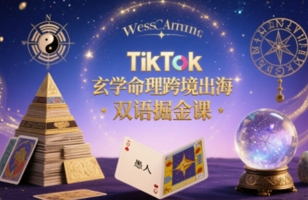 TikTok玄学命理跨境出海双语掘金课，手把手教你用命理知识精准直击海外用户痛点-整合资源网