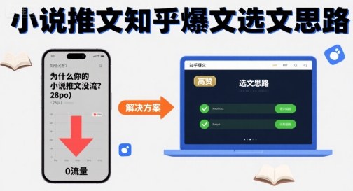 为什么你的小说推文没流量？小说推文知乎爆文选文思路-整合资源网
