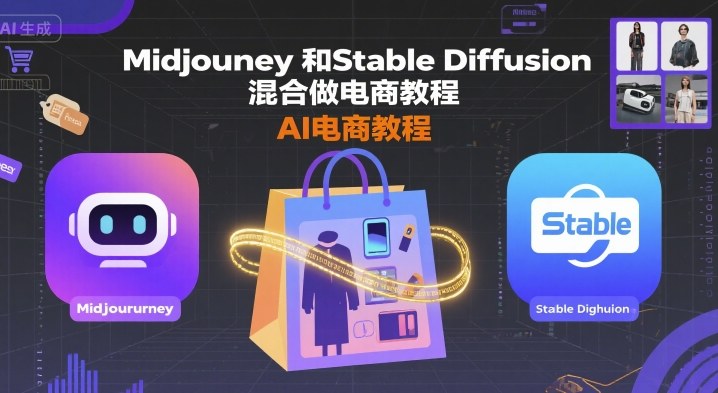 Midjourney和Stable Diffusion混合做电商教程-ai电商教程-整合资源网