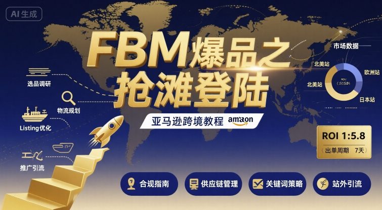 FBM爆品之抢滩登陆-亚马逊跨境教程-整合资源网