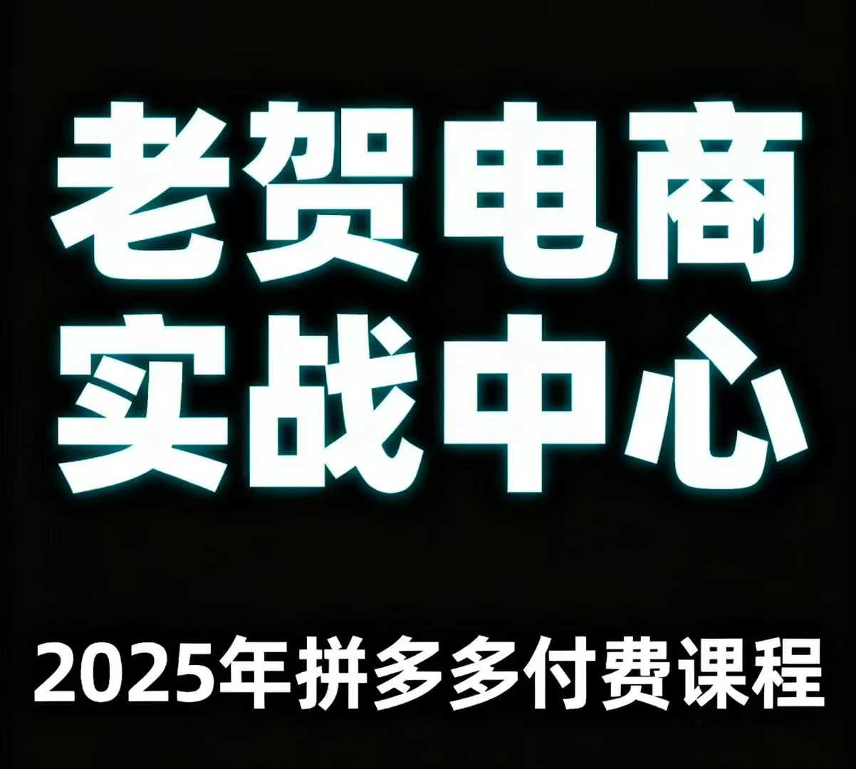 老贺电商2025年拼多多付费课程，用通俗易懂的方法告诉你多多怎么玩-整合资源网